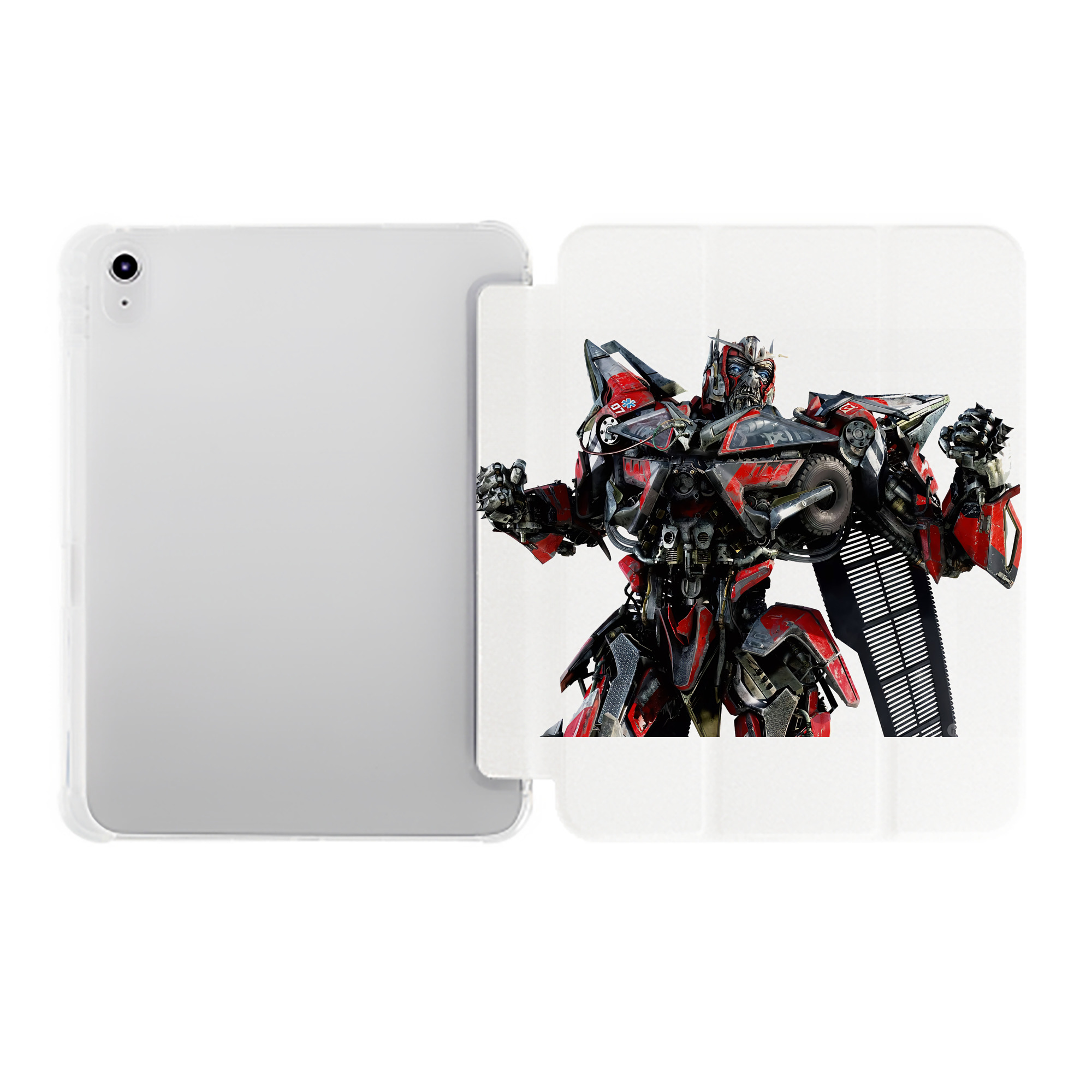 （画像用） Transformers トランスフォーマー IPad ケース ペン収納付き 三つ折りスタンド PUレザー×シリコン 対応機種9.5/10.5/10.9インチ